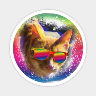 Rainbow Cat Magnet